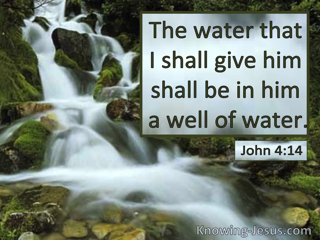 John 4:14 The Water I Shall Give Him Shall Be A Well Of Water (utmost)09:07
